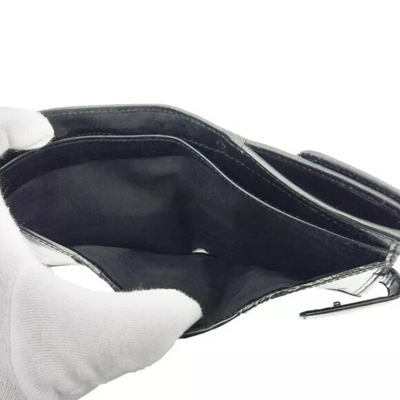 GUCCI W Hook Wallet Horsebit Enamel Leather Authentic Used - Picture 9 of 11